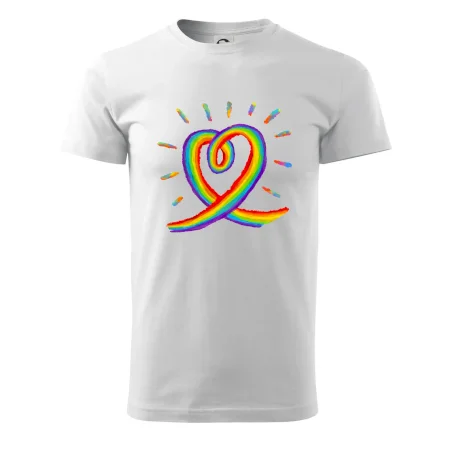 Srdce pride dúha kreslená