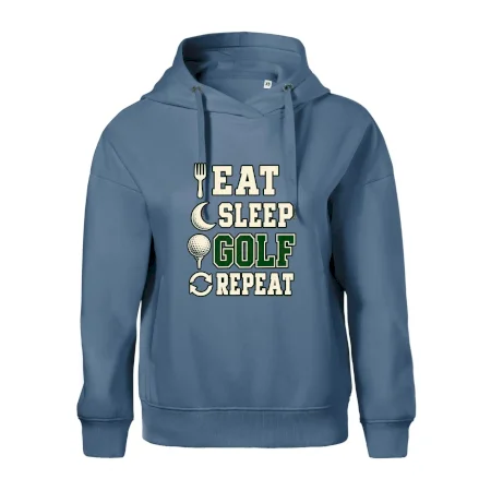 Eat sleep golf repeat typografie