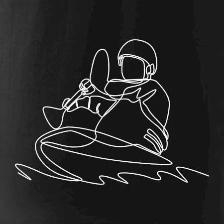 Kajak na vode jedným ťahom