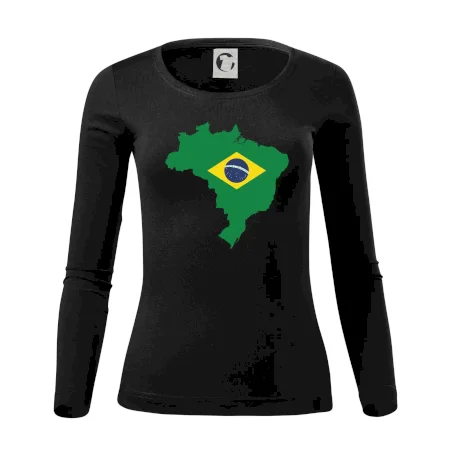 Brazília vlajka v mape