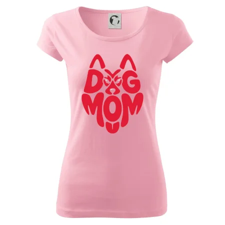 Dog mom nápis v hlavě