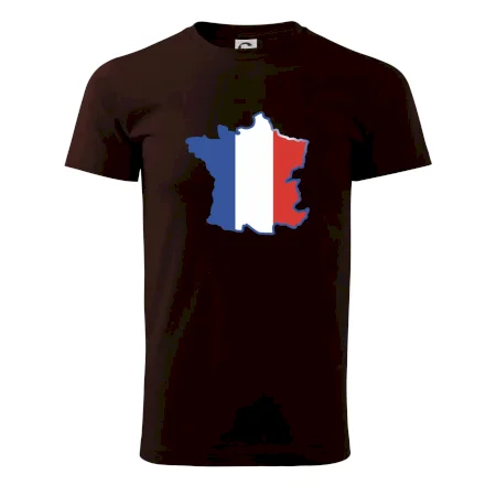 Francúzska vlajka mapa obrys