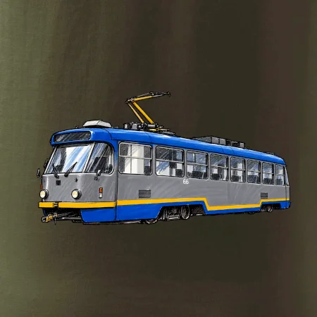 T3R SLF modrošedá kresba fixem
