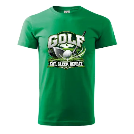 Golfová palica s loptičkou eat sleep repeat