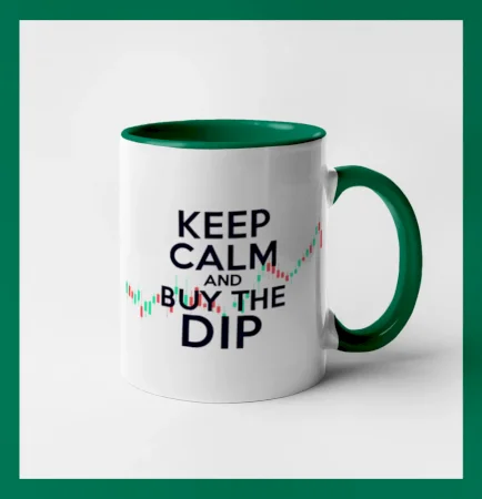 Zelenočervený graf Keep Calm and Buy the Dip