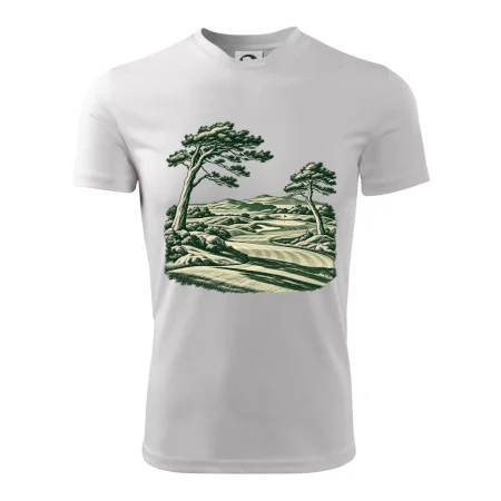 Golfové hřiště v retro rytině