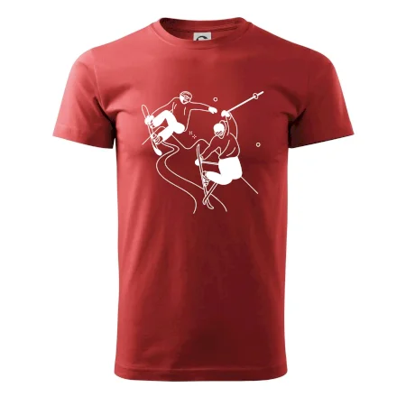 Lyžovanie - kreslené obrázok