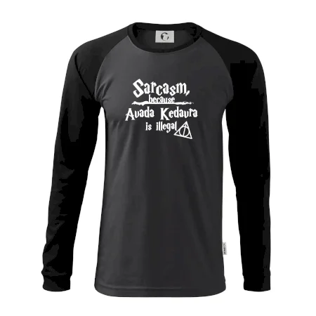 Harry - Sarcasm, because Avada Kedavra is illegal