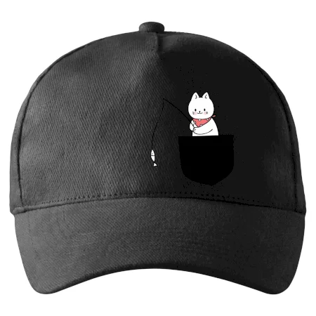 Mačka s rybou vo vrecku