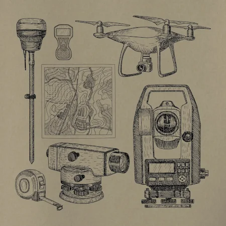 Geodet teodolit dron