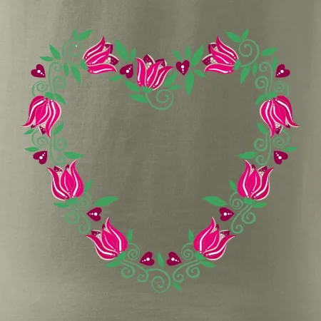 Červené tulipánové srdiečko (Pecka design)