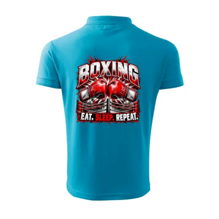 Boxerské rukavice v ringu eat sleep repeat