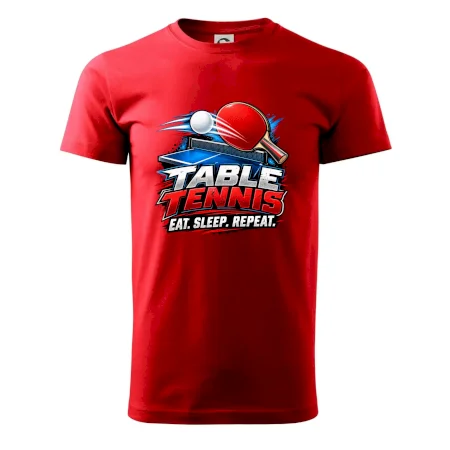 Stolní tenis pálka a míček eat sleep repeat