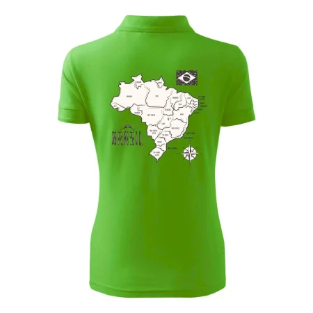 Brazília mapa s názvami regiónov