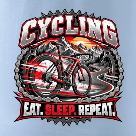 Bicykel medzi horami eat sleep repeat