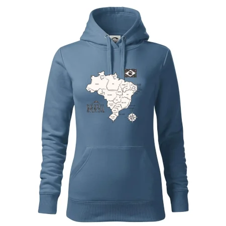 Brazília mapa s názvami regiónov