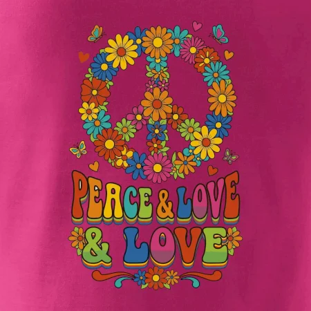Peace and love - na výšku s květy