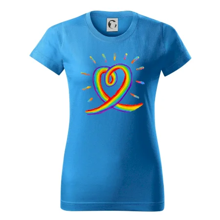 Srdce pride dúha kreslená
