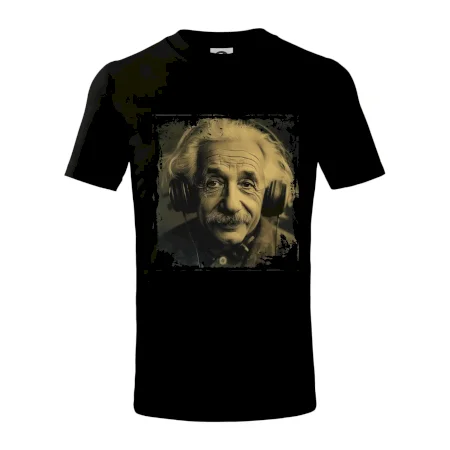 Albert Einstein so slúchadlami