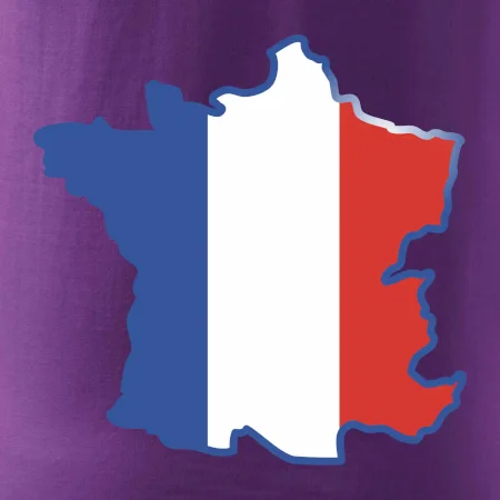 Francúzska vlajka mapa obrys
