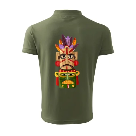 Mayová maska s perím