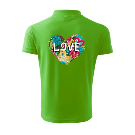 Love nápis květovaný