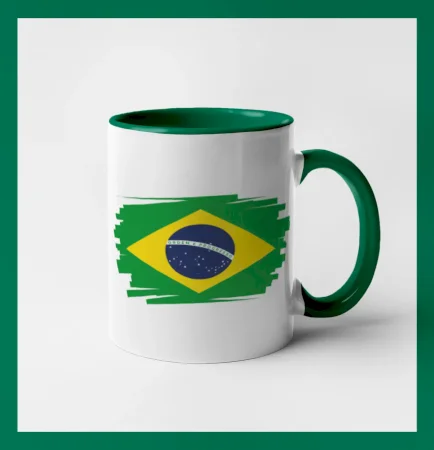 Brazília vlajka štetkou