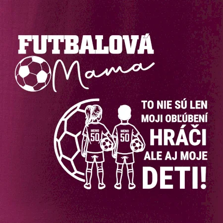 Futbalová mama - syn a dcéra (vaše meno a číslo)