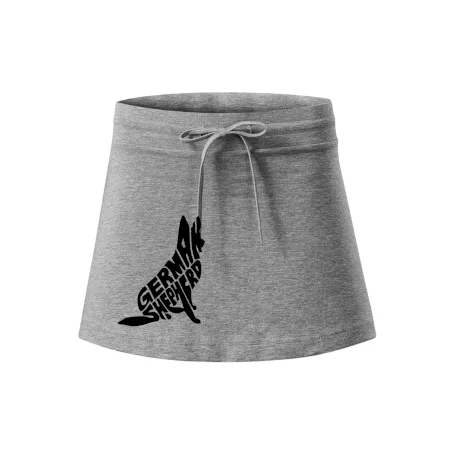 Nemecký ovčiak sediaci napis