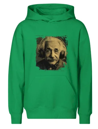 Albert Einstein so slúchadlami