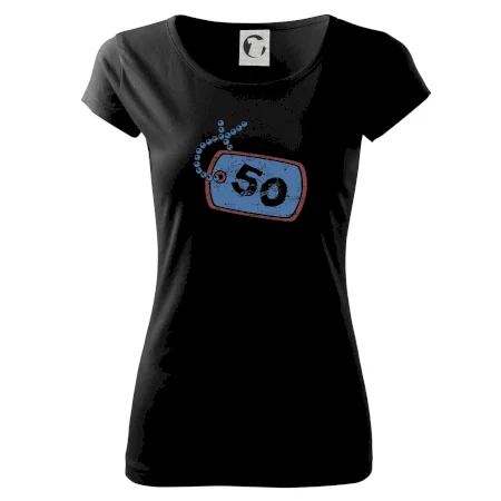 50 na krku štítok