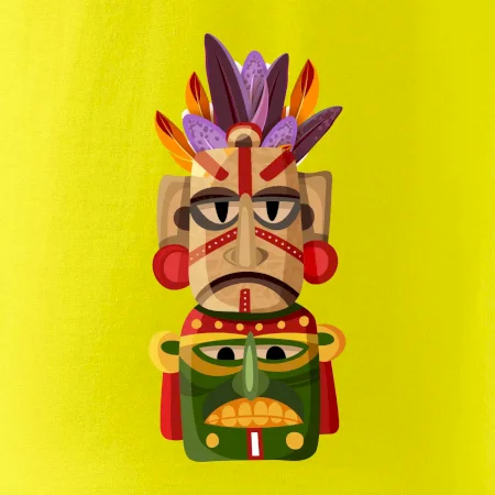 Mayová maska s perím