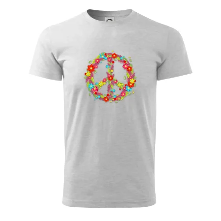 Peace symbol červené kvety