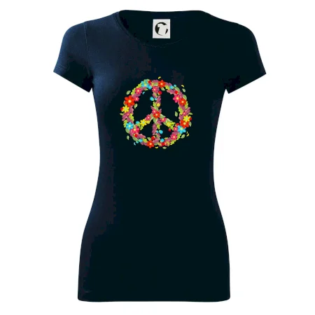 Peace symbol červené kvety
