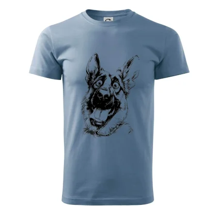 Čiernobiela karikatúra Nemecký ovčiak