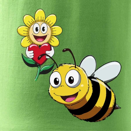 Parové tričko - Včela a kvetina
