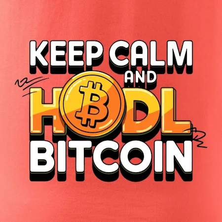 3D nápis Keep Calm and HODL Bitcoin