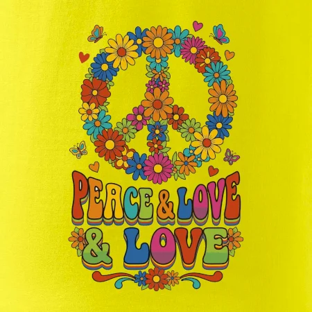 Peace and love - na výšku s květy