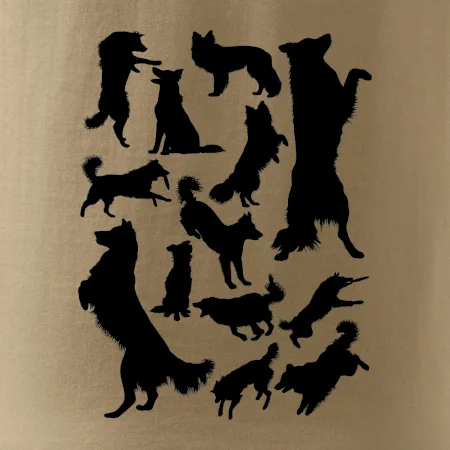 Border kólia siluety