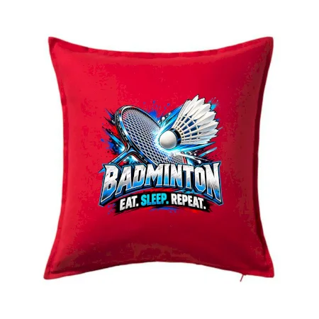 Bedmintonová raketa s košíčkom eat sleep repeat
