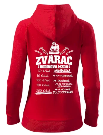 Hodinová mzda zvárač