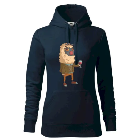 Alpaka s vínom muž