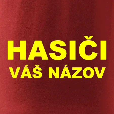 Hasiči - žltý nápis - váš názov zboru