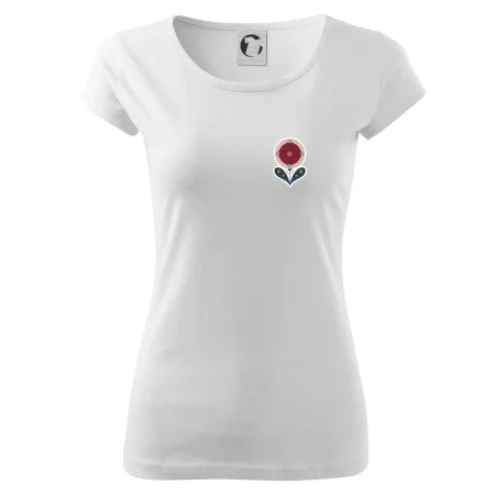 Folklór na prsníku kvetina guľatá