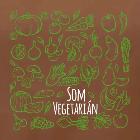 Som vegetarián - zelenina vo štvorci