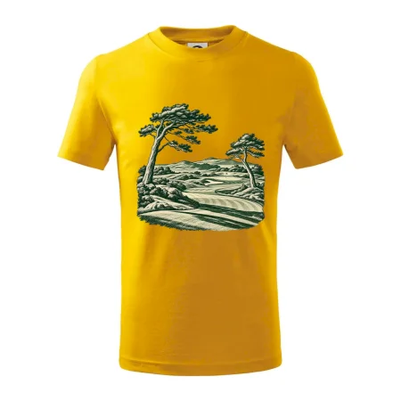 Golfové hřiště v retro rytině
