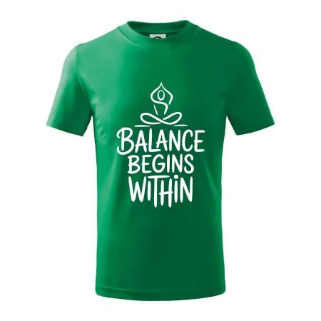 Balance begins within nápis