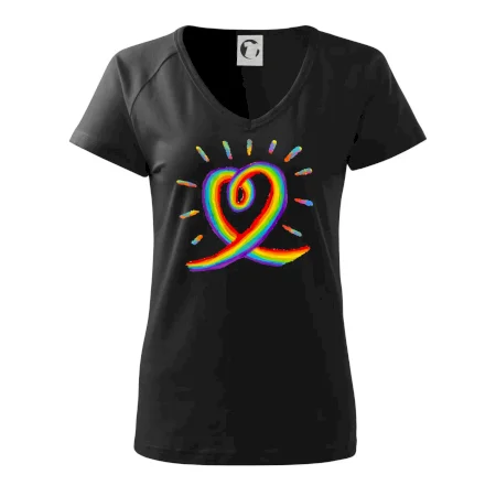 Srdce pride dúha kreslená