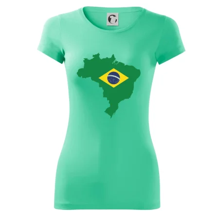 Brazília vlajka v mape