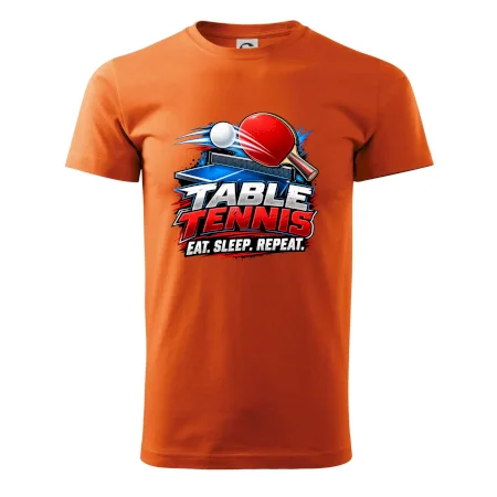 Stolní tenis pálka a míček eat sleep repeat